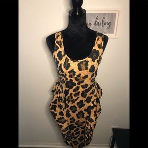 Cheetah print dress.